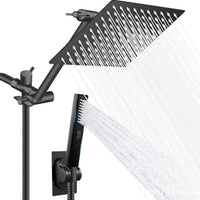 Luxury stainless steel multifunction shower set by MANDOTOS with adjustable showerhead and sleek modern design.