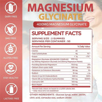 Magnesium Glycinate Gummies - Calm, Relieves Stress, Promotes Sleep, Support Memory, Concentration & Muscle Spasms - 120pcs MANDOTOS