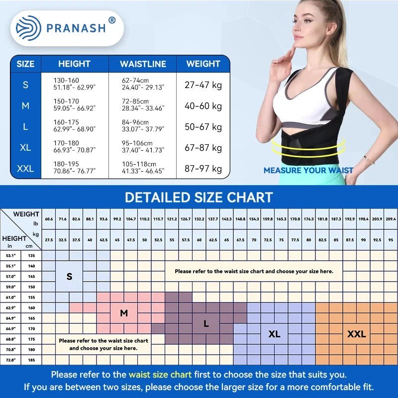 Mandotos Adjustable Back Posture Corrector Belt For Men And Women Relieves Pain Prevents Slouching - MANDOTOS