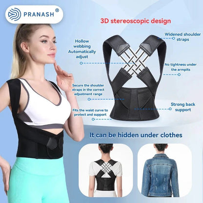 Mandotos Adjustable Back Posture Corrector Belt For Men And Women Relieves Pain Prevents Slouching - MANDOTOS