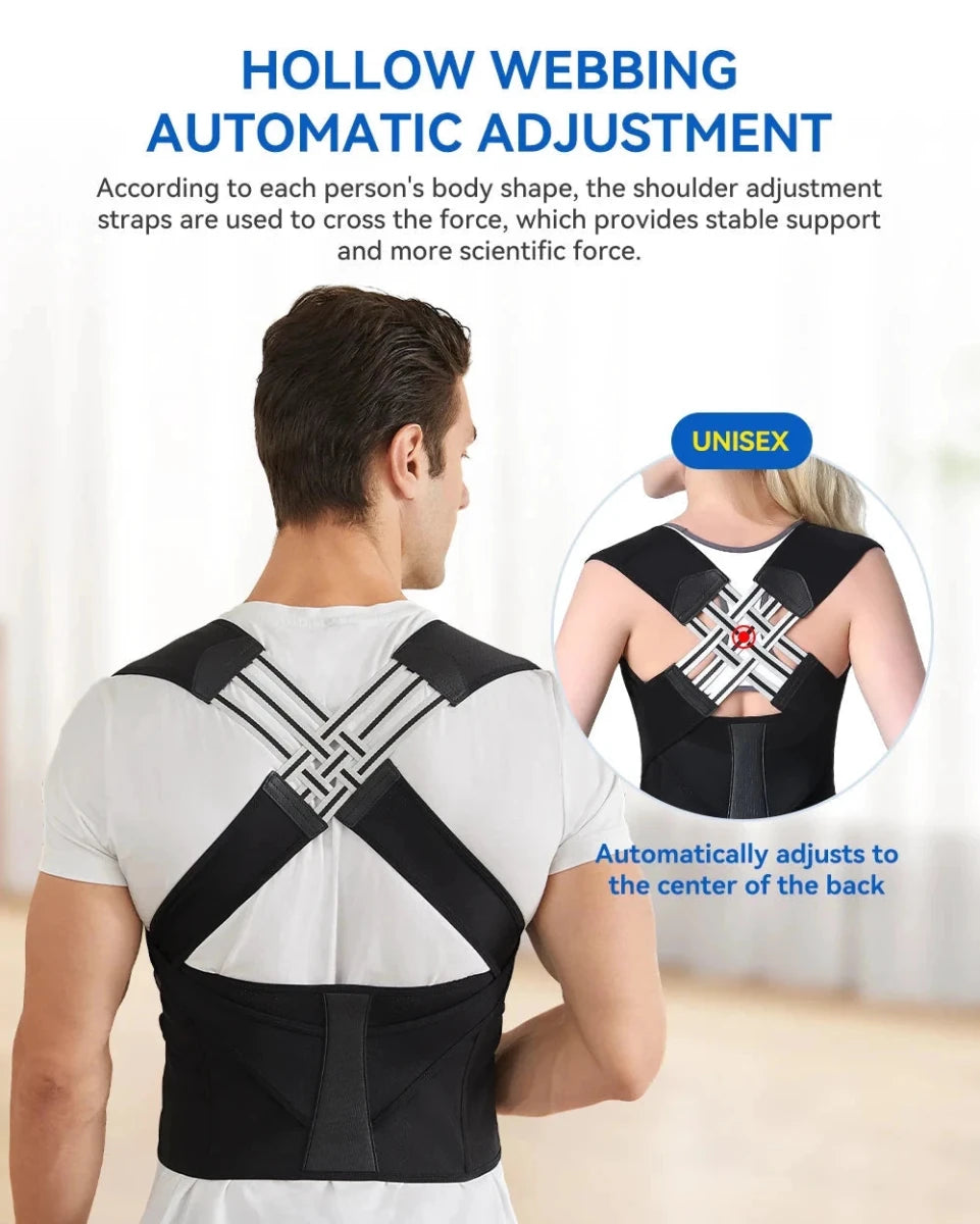 Mandotos Adjustable Back Posture Corrector Belt For Men And Women Relieves Pain Prevents Slouching - MANDOTOS