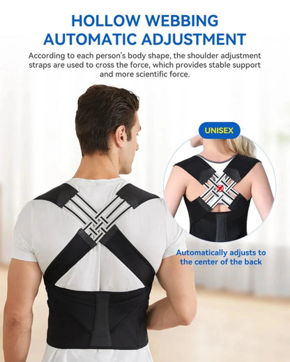 Mandotos Adjustable Back Posture Corrector Belt For Men And Women Relieves Pain Prevents Slouching - MANDOTOS
