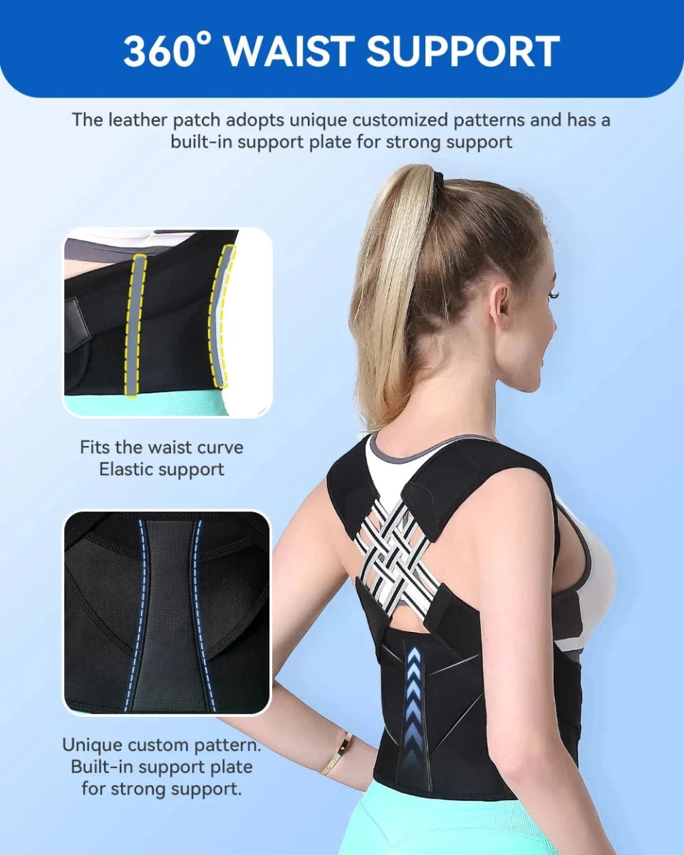 Mandotos Adjustable Back Posture Corrector Belt For Men And Women Relieves Pain Prevents Slouching - MANDOTOS