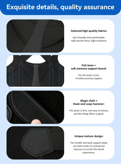 Mandotos Adjustable Back Posture Corrector Belt For Men And Women Relieves Pain Prevents Slouching - MANDOTOS