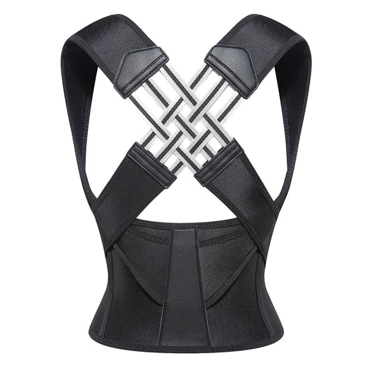 Mandotos adjustable back posture corrector belt for men and women, supporting good posture and relieving back pain.