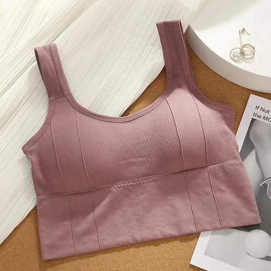 Mandotos Breathable Sports Bra Women Seamless Yoga Top Shockproof Crop Push Up Gym Workout - MANDOTOS