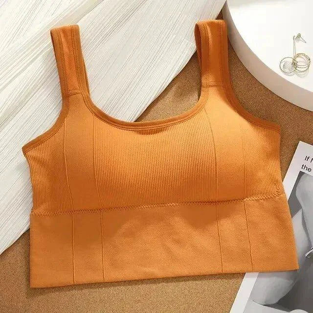 Mandotos Breathable Sports Bra Women Seamless Yoga Top Shockproof Crop Push Up Gym Workout - MANDOTOS