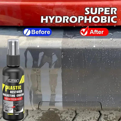 Mandotos Car Plastic Restorer Back to Black Gloss Renovator 50g For Plastic Leather Auto Care - MANDOTOS