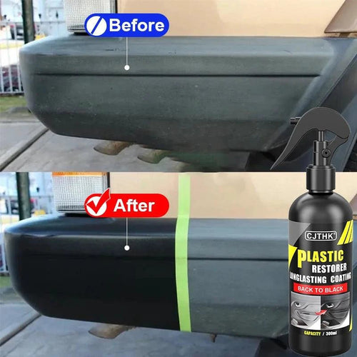 Mandotos Car Plastic Restorer Back to Black Gloss Renovator 50g For Plastic Leather Auto Care - MANDOTOS
