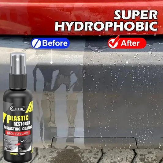 Mandotos Car Plastic Restorer Back to Black Gloss Renovator 50g For Plastic Leather Auto Care - MANDOTOS