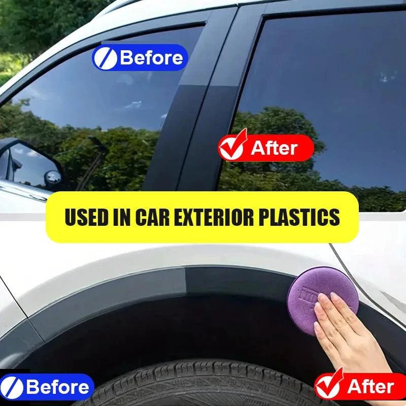 Mandotos Car Plastic Restorer Back to Black Gloss Renovator 50g For Plastic Leather Auto Care - MANDOTOS