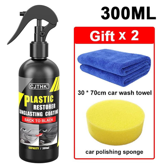 Mandotos Car Plastic Restorer Back to Black Gloss Renovator 50g For Plastic Leather Auto Care - MANDOTOS