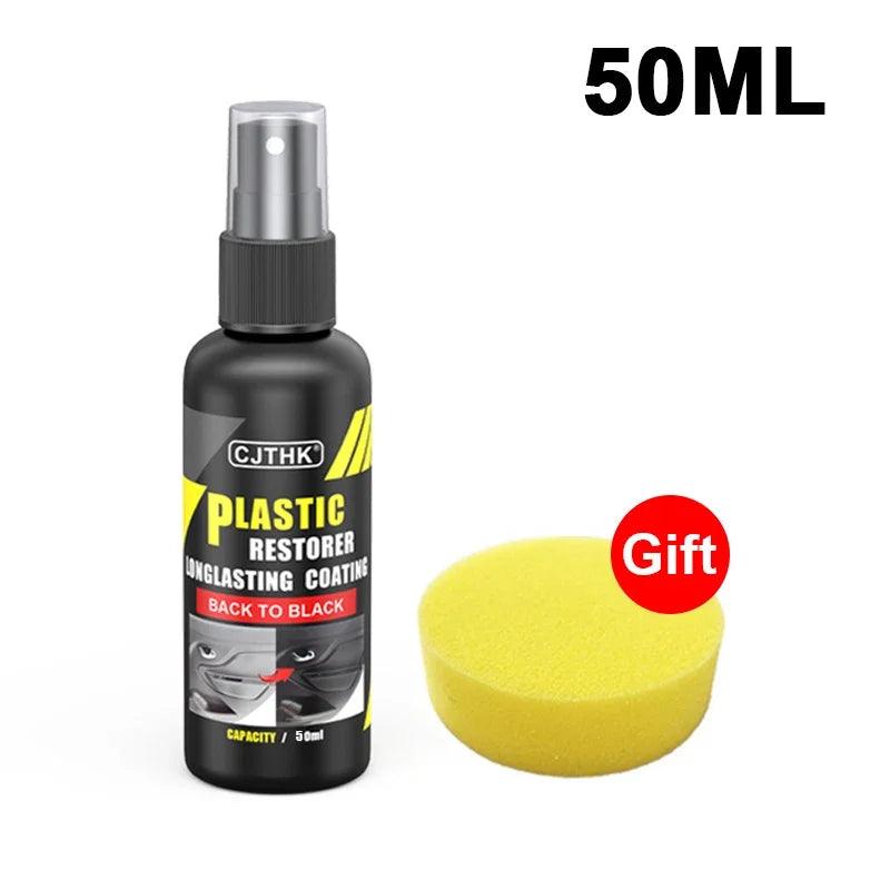 Mandotos Car Plastic Restorer Back to Black Gloss Renovator 50g For Plastic Leather Auto Care - MANDOTOS