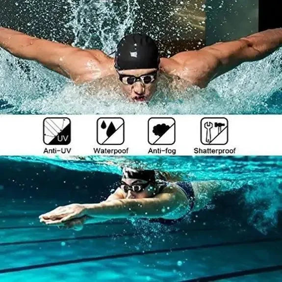 Mandotos ClearView HD Swim Goggles With HD Clarity Comfort Fit Adjustable Straps - MANDOTOS