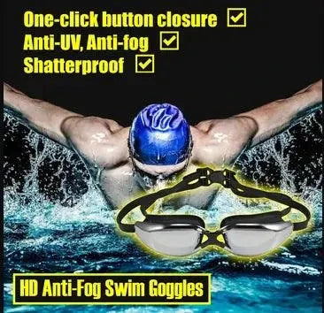 Mandotos ClearView HD Swim Goggles With HD Clarity Comfort Fit Adjustable Straps - MANDOTOS