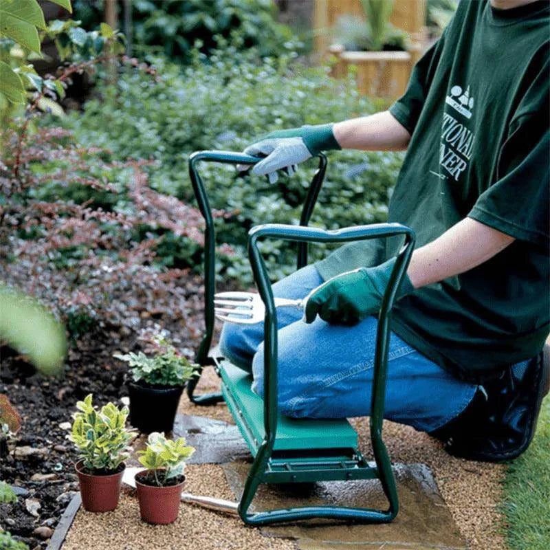 MANDOTOS Comfort Gardener Kneeler Ergonomic Foldable Garden Stool For Knees And Back - MANDOTOS