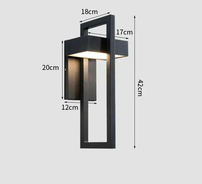 Mandotos Contemporary Patio Wall Light LED Weatherproof Outdoor Wall Lamp Energy Efficient Minimalist - MANDOTOS