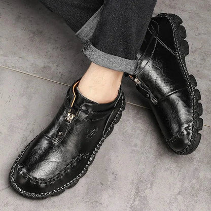 Cowhide Leather Men's Boots - MANDOTOS