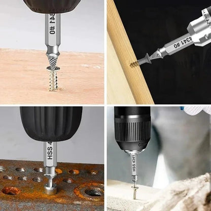 Mandotos Damaged Screw Extractor Set HSS Drill Bits 6 Piece Stripped Screws Remover - MANDOTOS