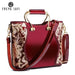 Mandotos Elegant Floral Leather Tote Burgundy Embroidered With Crossbody Strap Detail - MANDOTOS