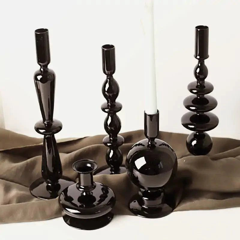 Elegant Rue Glass Candle Holder - MANDOTOS