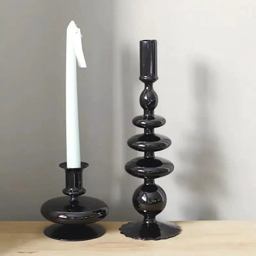 Elegant Rue Glass Candle Holder - MANDOTOS