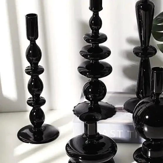 Elegant Rue Glass Candle Holder - MANDOTOS