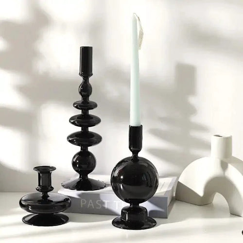 Elegant Rue Glass Candle Holder - MANDOTOS