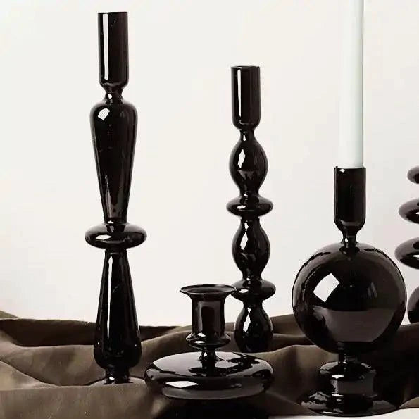 Elegant Rue Glass Candle Holder - MANDOTOS