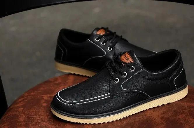 Mandotos Men Canvas Shoes Korean Edition Spring Autumn Old Beijing Casual Black - MANDOTOS
