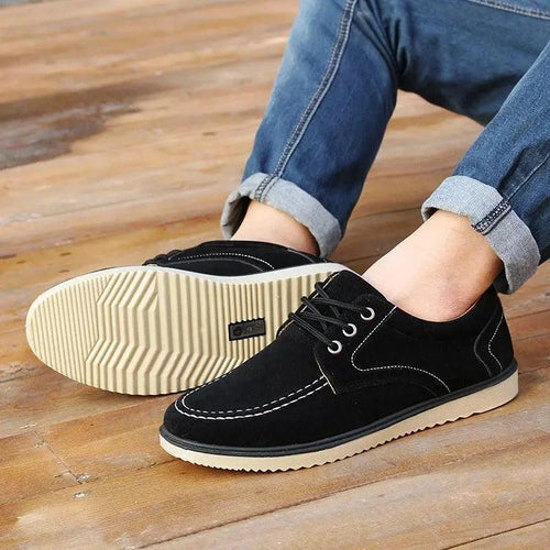 Mandotos Men Canvas Shoes Korean Edition Spring Autumn Old Beijing Casual Black - MANDOTOS