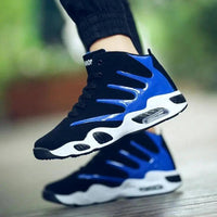 Mandotos men's air cushion basketball shoes, wear-resistant sneakers with supportive design and sporty style.