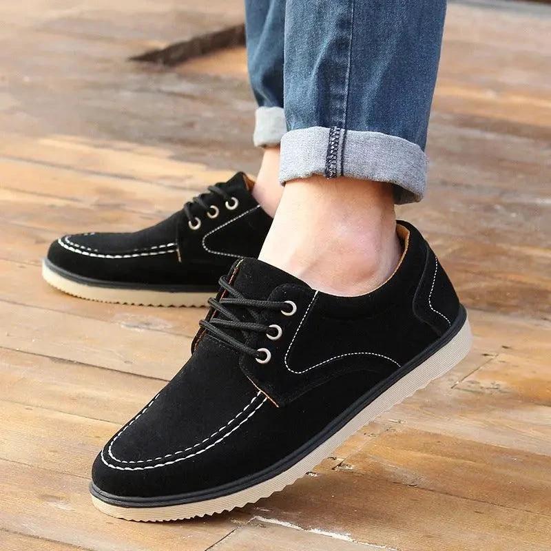 Mandotos Men Canvas Shoes Korean Edition Spring Autumn Old Beijing Casual Black - MANDOTOS