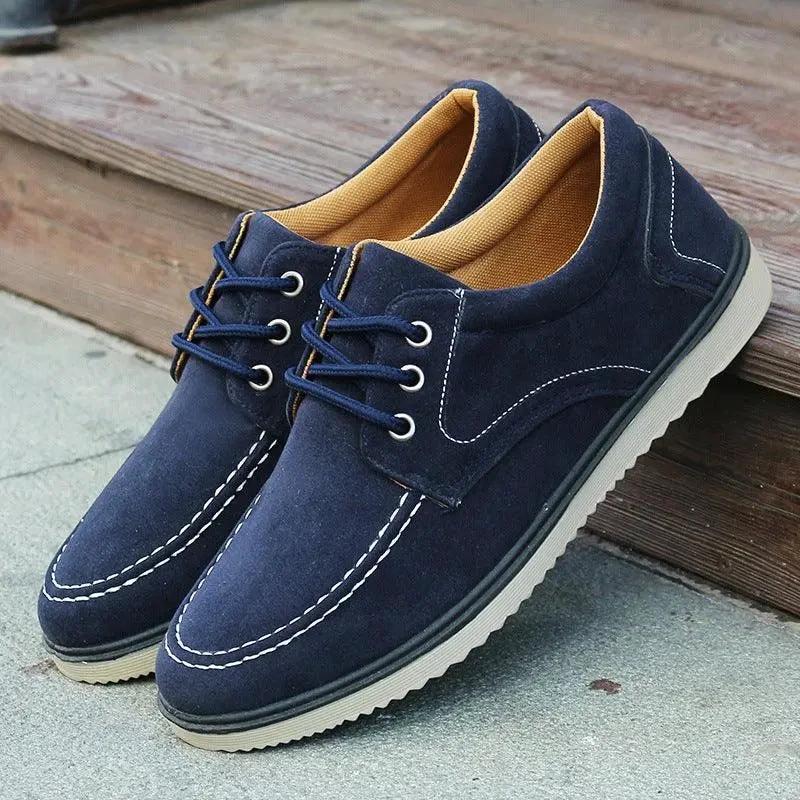 Mandotos Men Canvas Shoes Korean Edition Spring Autumn Old Beijing Casual Black - MANDOTOS