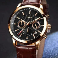 Mandotos men's fashion sport quartz watch with black dial and silver band, stylish men's wristwatch for active and casual wear.
