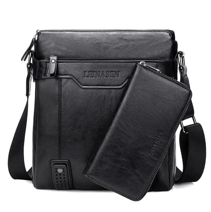 Men's messenger bag by MANDOTOS featuring a sleek design, adjustable strap, and multiple compartments for everyday use.