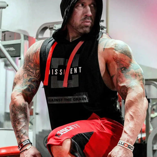 Men's Active Hooded Workout Tank - Breathable - MANDOTOS INTERNATIONAL