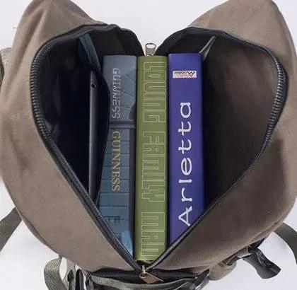 Men's Backpacks Canvas Backpack Student Bags - MANDOTOS