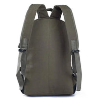 Mandotos men's canvas backpack with multiple compartments, ideal for students and daily use, featuring adjustable straps and a top handle.