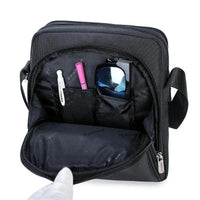 Mandotos men's Oxford cloth shoulder bag with multiple compartments, stylish messenger and business bag for everyday use.