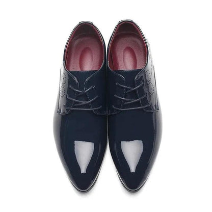 Men's Business Casual Leather Dress Shoes - MANDOTOS