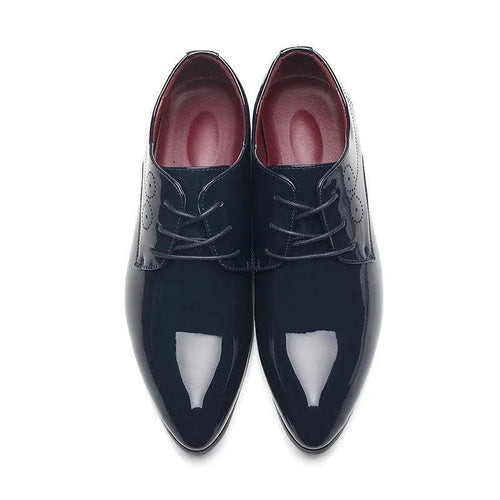 Men's Business Casual Leather Dress Shoes - MANDOTOS