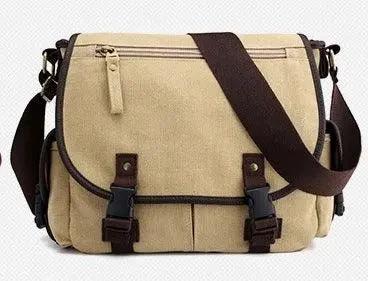 Men's Canvas Shoulder Bag - Multifunctional Messenger Bag - MANDOTOS