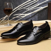 Men's casual leather shoes by MANDOTOS, featuring a sleek design with laces and a polished finish, ideal for everyday wear.