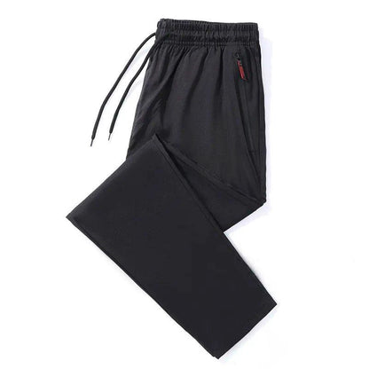 Men's Casual Pants Straight Slim Fit Elastic Waist Jogger Korean Classic Blue Black Gray Male Brand Trousers Plus Size - MANDOTOS