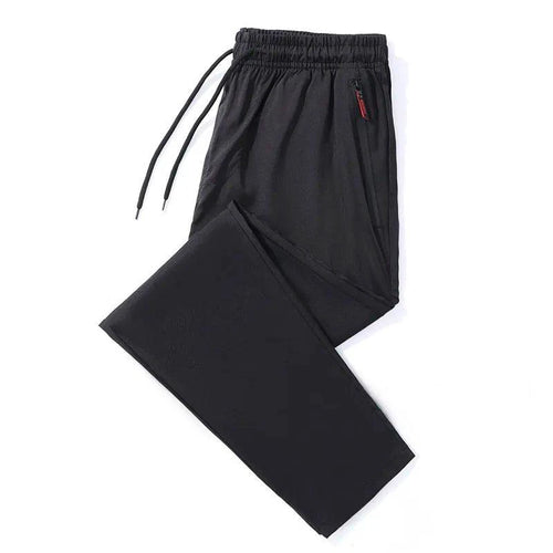 Men's Casual Pants Straight Slim Fit Elastic Waist Jogger Korean Classic Blue Black Gray Male Brand Trousers Plus Size - MANDOTOS