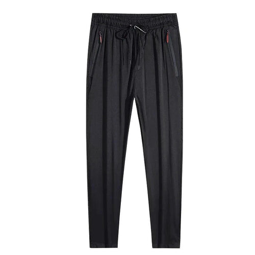 Men's Casual Pants Straight Slim Fit Elastic Waist Jogger Korean Classic Blue Black Gray Male Brand Trousers Plus Size - MANDOTOS