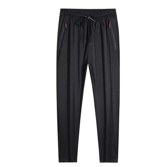 Men's Casual Pants Straight Slim Fit Elastic Waist Jogger Korean Classic Blue Black Gray Male Brand Trousers Plus Size - MANDOTOS
