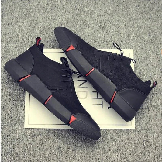 Men's Chic Leather Sneakers - MANDOTOS