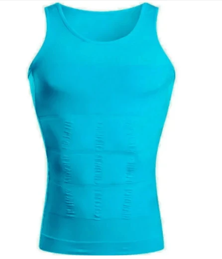 Men's contour shaper vest by MANDOTOS, shown in black, with snug fit and contoured design for shaping and support.